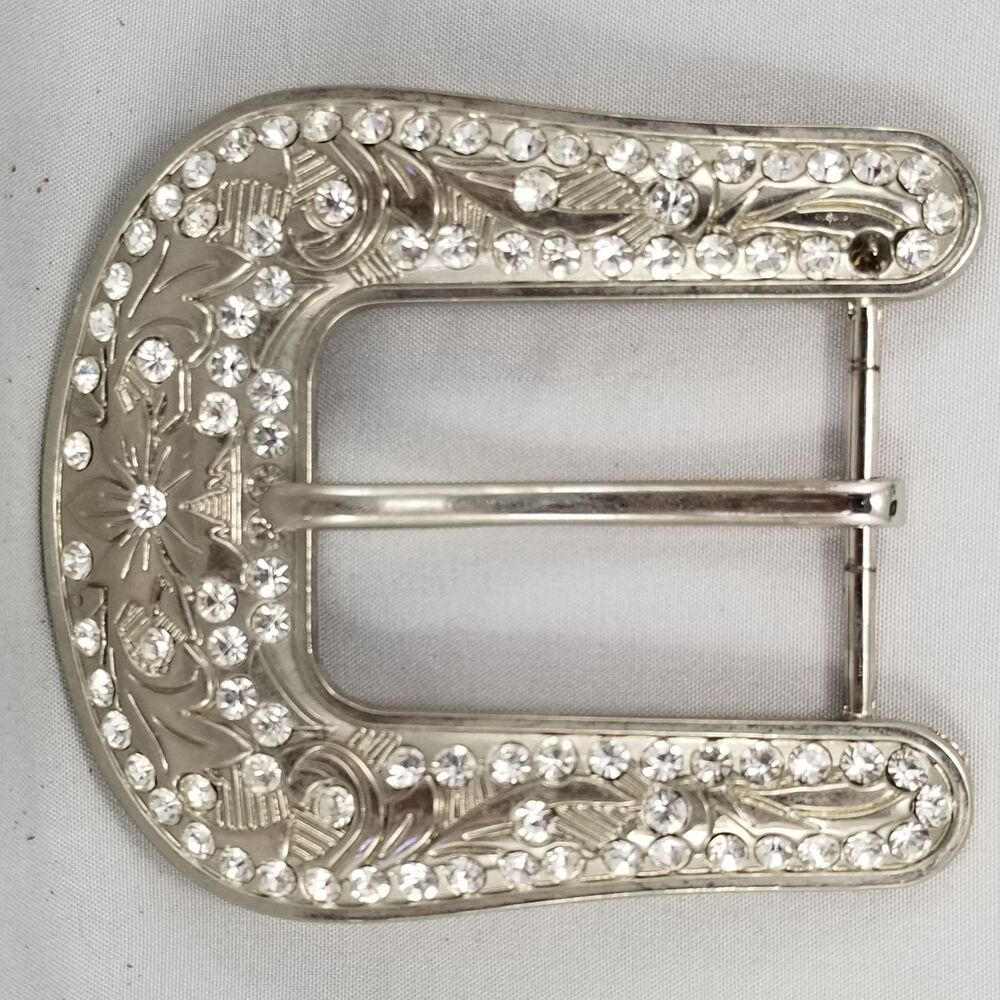 Large Western Buckle with Rhinestones – Fits 1.5" Belt - Picture 1 of 7